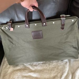 Line Of Trade No. 0312 Green Canvas Weekender Overnight Bag